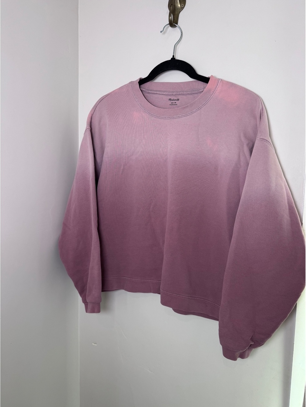 Madewell Women’s Medium Dusty Rose Pink Relaxed Crewneck Sweatshirt Pullover